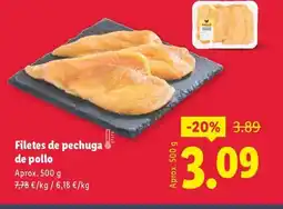 Lidl Filetes de pechuga de pollo oferta
