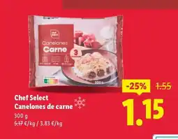 Lidl CHEF SELECT Canelones de carne oferta