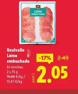 Lidl REALVALLE Lomo embuchado oferta