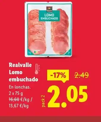 Lidl REALVALLE Lomo embuchado oferta