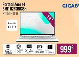 MR Micro Portátil Aero 14 BMF-H2ESBB3SH oferta