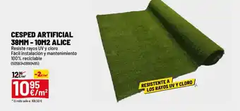 Brico Depôt Cesped artificial 38mm-10m2 alice oferta