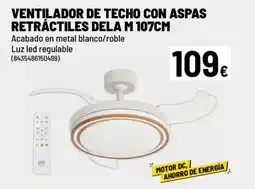 Brico Depôt Ventilador de techo con aspas retráctiles dela m oferta