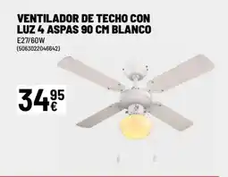 Brico Depôt Ventilador de techo con luz 4 aspas oferta
