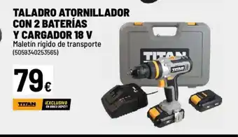 Brico Depôt Taladro atornillador con 2 baterías y cargador 18 v oferta