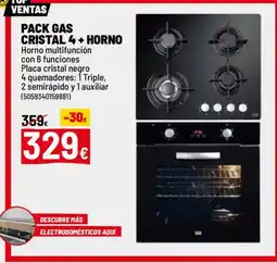 Brico Depôt Pack gas cristal 4+ horno oferta