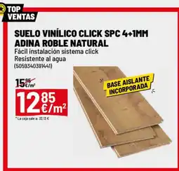 Brico Depôt Suelo vinílico click spc 4+1mm adina roble natural oferta