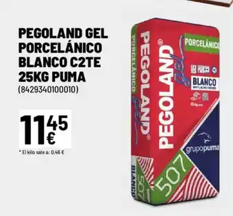 Brico Depôt Pegoland gel porcelánico blanco c2te oferta