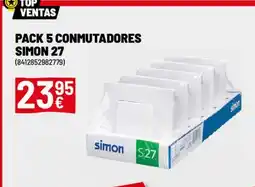 Brico Depôt Pack 5 conmutadores simon 27 oferta