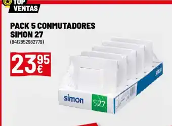Brico Depôt Pack 5 conmutadores simon 27 oferta