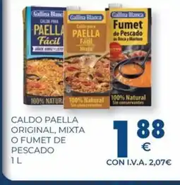 CashDiplo Caldo paella original mixta o fumet de pescado oferta