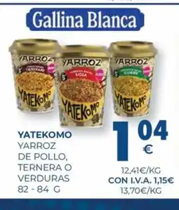 CashDiplo YATEKOMO Yarroz de pollo ternera o verduras oferta