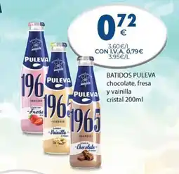 CashDiplo BATIDOS PULEVA chocolate, fresa y vaniilla cristal oferta