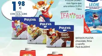 CashDiplo BATIDOS PULEVA chocolate, fresa y vainilla oferta