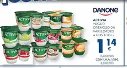CashDiplo ACTIVIA Yogur cremoso 0% variedades oferta