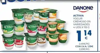 CashDiplo ACTIVIA Yogur cremoso 0% variedades oferta