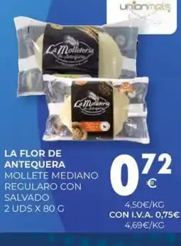 CashDiplo LA FLOR DE ANTEQUERA Mollete mediano regularo con salvado oferta