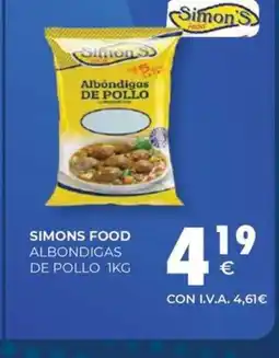 CashDiplo SIMONS FOOD Albondigas de pollo oferta