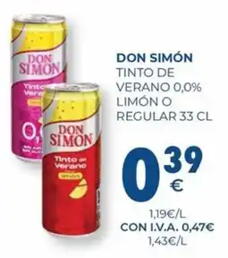 CashDiplo DON SIMÓN Tindo de verano 0,0% limón o regular oferta