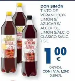 CashDiplo DON SIMON Tinto de verano 0,0% limón s/ alcohol oferta