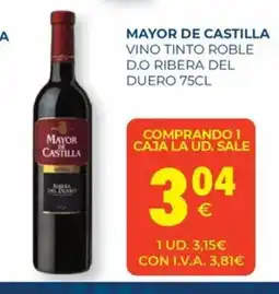 CashDiplo MAYOR DE CASTILLA Vino tinto roble d.o ribera del duero oferta