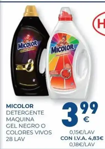 CashDiplo MICOLOR Detergente maquina gel negro o colores vivos oferta