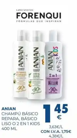 CashDiplo ANIAN Champú básico repara, básico liso o 2 en 1 oferta