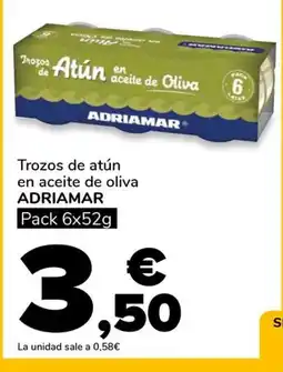 Supeco ADRIAMAR Trozos de atún en aceite de oliva oferta