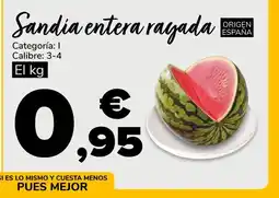 Supeco Sandia entera ragada oferta