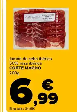 Supeco CORTE MAGNO Jamón de cebo ibérico 50% raza ibérica oferta
