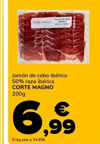 Supeco CORTE MAGNO Jamón de cebo ibérico 50% raza ibérica oferta