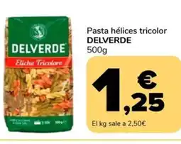 Supeco DELVERDE Pasta hélices tricolor oferta