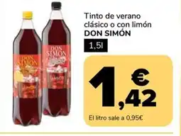 Supeco DON SIMÓN Tinto de verano clásico o con limón oferta