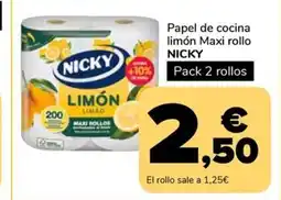Supeco NICKY Papel de cocina limón Maxi rollo oferta
