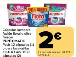 Supeco PUNTOMATIC Cápsulas lavadora fusión floral o ultra frescor oferta