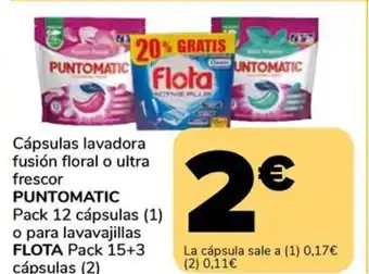 Supeco PUNTOMATIC Cápsulas lavadora fusión floral o ultra frescor oferta