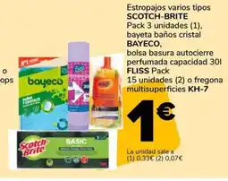 Supeco SCOTCH-BRITE Estropajos varios tipos oferta