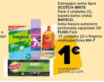 Supeco SCOTCH-BRITE Estropajos varios tipos oferta