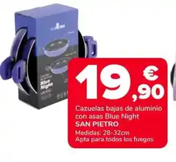 Supeco SAN PIETRO Cazuelas bajas de aluminio con asas Blue Night oferta