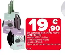 Supeco SAN PIETRO Set sartenes lila o verde menta oferta