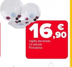 Supeco Vajilla decorada 12 piezas oferta