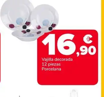 Supeco Vajilla decorada 12 piezas oferta