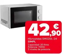 Supeco SIMPL Microondas SMO20L-24 oferta