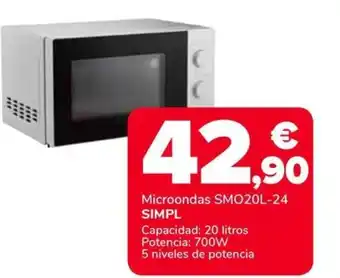 Supeco SIMPL Microondas SMO20L-24 oferta