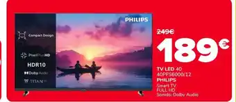 Supeco PHILIPS TV LED 40 40PFS6000/12 oferta
