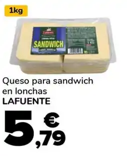 Supeco LAFUENTE Queso para sandwich en lonchas oferta