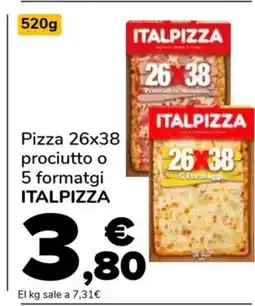 Supeco ITALPIZZA Pizza prociutto o 5 formatgi oferta