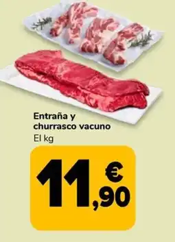 Supeco Entraña y churrasco vacuno oferta