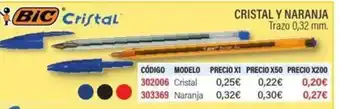 Carlin BIC Cristal y naranja oferta