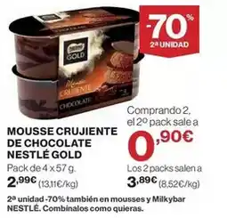El Corte Inglés Nestlé - mousse crujiente de chocolate oferta